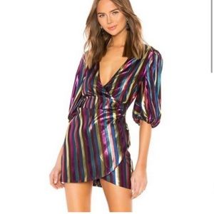 LOVERS +FRIENDS Frida Rainbow Mini Dress